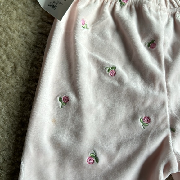 First Impressions 3 piece matching pink velour rose outfit NWT - Picture 9 of 11